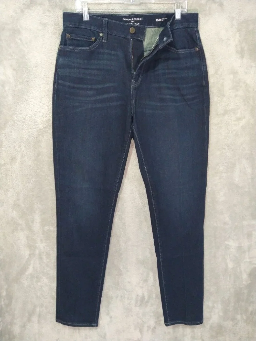 Banana Republic Jeans Mens 32x34 Blue Denim Travel Athletic Fit Stretch Dark